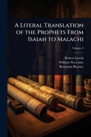 A Literal Translation of the Prophets From Isaiah to Malachi 1024010228 Book Cover