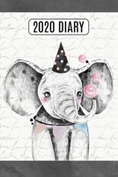 2020 Daily Diary Planner, Inky Baby Elephant: Three Days Per Page Full Year Planner (Nature Series) 1708403086 Book Cover