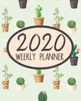 2020 Weekly Planner: Cactus Succulent Small Size Easy To Carry Two Page A Week Planner Calendar 1691036331 Book Cover