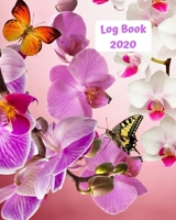 Log Book 2020: Low content book publishers log book. List date made, isbn, title, interior source and imprint used. Perfect to organize and track books published. Lilac and white orchid flower design 1675720355 Book Cover