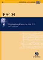 Brandenburg Concertos 1-3 Bwv 1046/1047/1048: Eulenburg Audio+score Series 3795765021 Book Cover