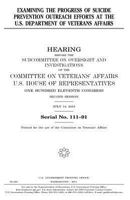 Examining the Progress of Suicide Prevention Outreach Efforts at the U.S. Department of Veterans Affairs 1981951962 Book Cover
