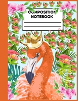 Composition Notebook: Water Colour Cute Pink Flamingo Composition Preschoolkindergarten Collage Rulled Notebook Journal For Kids, Girls Wide Ruled Composition Note Book, (School Note Book Wide Rulled) 165110607X Book Cover