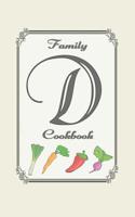 Family Cookbook: Monogram initial D - Blank cookbooks to write in 1098896297 Book Cover