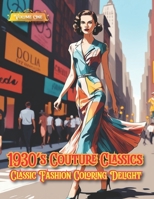 1930's Couture Classics - Classic Fashion Coloring Delight, Volume One: Couture Unveiled: Volume One's Chromatic Canvas B0CSQC1826 Book Cover