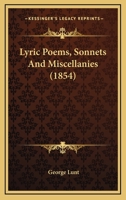 Lyric Poems, Sonnets And Miscellanies 1275704069 Book Cover