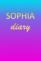 Sophia: Journal Diary Personalized First Name Personal Writing Letter S Blue Purple Pink Gold Effect Cover Daily Diaries for Journalists & Writers Journaling & Note Taking Write about your Life & Inte 1707725187 Book Cover