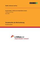 Grundrechte als Wertordnung 366883198X Book Cover