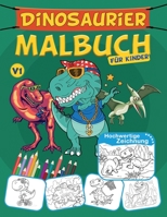 Dinosaurier Malbuch Für Kinder: Dinosaurier Geschenk für Kinder Von 4 - 8 Jahren B08LNL4BTK Book Cover