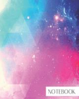 Notebook: Large College Ruled Notebook for Everyday Use Bright Evening Starry Night Purple and Blue 169108543X Book Cover