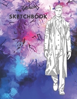 Fashion SketchBook: 100 Large Male Figure Templates With 10 Different Poses for Easily Sketching Your Fashion Design Styles 1699846774 Book Cover