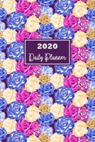 2020 Daily Planner: 12 Month : January 1 2020 - December 31 2020 Diary / 365 Pages - ( Daily Hourly Planner ) Page A Day With Beautiful Floral Roses Pattern Cover 171241464X Book Cover