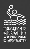 Education Is Important But Water Polo Is Importanter: Education Is Important But Water Polo Is Importanter Notebook - Cool Sports Doodle Diary Book Gift With Funny Sport Saying For Waterpolo Player Or 1099165970 Book Cover