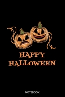 Happy Halloween Notebook: Liniertes Notizbuch A5 - Theater Masken Halloween Kürbis Notizheft I Musical Broadway Schauspieler Drama Geschenk 1696584027 Book Cover