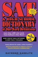 SAT & High School Dictionary of One-Word Definitions 1503274683 Book Cover