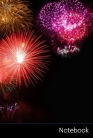 Notebook: Sylvester, Neujahr, Feuerwerk, Banner Notizbuch / pers�nliches Tagebuch / Schreibheft / Logbuch / Planer / Vokabelheft / Notizen - 6 x 9 Zoll (15,24 x 22,86 cm, ca. DIN A5), 150 linierte Sei 1706684185 Book Cover