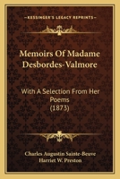 Memoirs of Madame Desbordes-Valmore 143708706X Book Cover