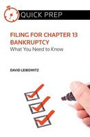 Filing for Chapter 13 Bankruptcy: What You Need to Know 0314272089 Book Cover