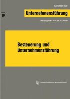 Besteuerung Und Unternehmensfuhrung 3663000109 Book Cover