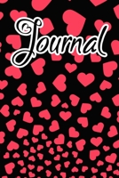 Journal: Scarlet Red Falling Hearts Journal for women to write 1657948374 Book Cover