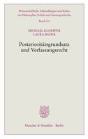 Posteriorit?tsgrundsatz Und Verfassungsrecht (German Edition) 3428195191 Book Cover