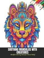 Soothing Mandalas with Creatures: Mindful Coloring Book for Stress Relief, 50 Pages, 8.5 x 11 inches B0CL9H4FPS Book Cover