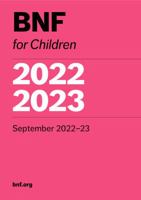BNF for Children 2022-2023: September 2022-23 0857114298 Book Cover