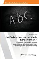 Ist Fachlernen immer auch Sprachlernen? 3639468708 Book Cover