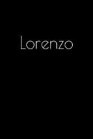 Lorenzo: Notebook / Journal / Diary - 6 x 9 inches (15,24 x 22,86 cm), 150 pages. Personalized for Lorenzo. 1694054969 Book Cover