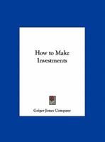 How to Make Investments 076616120X Book Cover