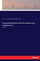 Korrespondenzblatt Des Vereins Fur Niederdeutsche Sprachforschung 3741136964 Book Cover