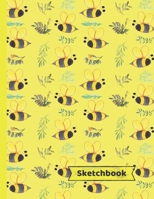 Bees Sketchbook: Bee Gifts: Blank Paper Sketch Book: Large Notebook for Doodling, Drawing or Sketching ~ 8.5" x 11" 1696973465 Book Cover