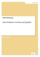 Zum Verhaltnis Von Preis Und Qualitat 3838617541 Book Cover