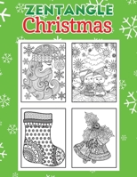 zentangle christmas: An Adult Coloring Book Featuring Easy , Stress Relieving & beautiful Winter snowflakes Designs To Draw B08MND3X87 Book Cover