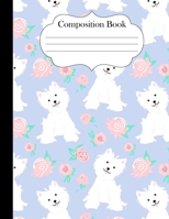 Composition Book: Westie Puppies Dogs 8.5x11 journal notebook wide ruled for girls women 1692504657 Book Cover