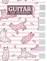 Guitar Tab Notebook: Blank 6 Strings Chord Diagrams & Tablature Music Sheets with Cute Cats Themed Cover Design B083XX5D1Z Book Cover