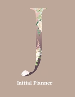 Initial Planner: Letter J Calendar and To Do List Tracker 8.5 x 11 90 pages 1692344307 Book Cover