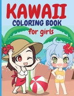Kawaii Coloring Book for Girls: Chibi Girls Coloring Book Kawaii Cute Coloring Book Japanese Manga Drawings And Cute Anime Characters Coloring Page For Kids &Toddlers 6069364945 Book Cover