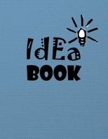 Idea Book: 8.5 x 11 inches, lined paper, 110 pages (blue notebook/journal/composition book). 1990230083 Book Cover