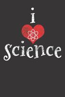 Notebook: College Ruled 6x9 120 Pages Science Physics Chemists Gift Atom Vintage I Love Gift 1081968591 Book Cover