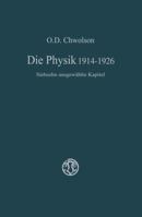 Die Physik 1914 1926: Siebzehn Ausgewahlte Kapitel 366300287X Book Cover