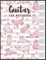 Guitar Tab Notebook: Blank 6 Strings Chord Diagrams & Tablature Music Sheets with Cat Themed Cover 1691403555 Book Cover