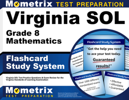 Virginia SOL Grade 8 Mathematics Flashcard Study System: Virginia SOL Test Practice Questions & Exam Review for the Virginia Standards of Learning Examination (Cards) 1627330135 Book Cover