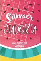 Summer Sudoku — 320 Puzzles - Medium: Sudoku Puzzle Book for Adults (Summer Edition) (Summer Sudoku B08B39QLQD Book Cover