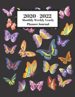 2020 - 2022 Monthly Weekly Yearly Planner Journal: Butterflies Colorful Design Cover 2 Year Planner Appointment Calendar Organizer And Journal Notebook 1698044356 Book Cover