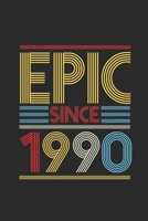 Epic Since 1990: Blank Lined Notebook (6 x 9 - 120 pages) Birthday Themed Notebook for Daily Journal, Diary, and Gift 1698967187 Book Cover