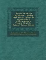 Rerum italicarum scriptores: Raccolta degli storici italiani dal cinquecento al millecinquecento Volume 23, pt.3a 1294084038 Book Cover