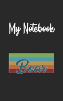My Notebook: Boar Hunting  Retro And Vintage Style 100 Pages And Lined 1710580127 Book Cover