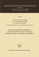 Untersuchung Des Einflusses Physikalischer Und Chemischer Faktoren Auf Die Verbrennung Flussiger Brennstoffe Unter Erhohtem Sauerstoffdruck 3663064662 Book Cover