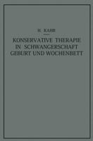 Konservative Therapie in Schwangerschaft, Geburt Und Wochenbett 3709196671 Book Cover